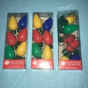 Christmas lights necklace 3 speeds and off button